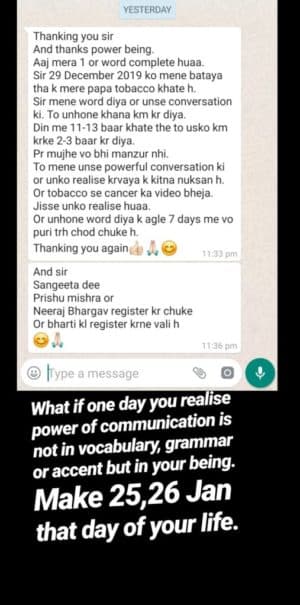 PowerBeing testimonial