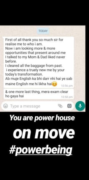 PowerBeing testimonial